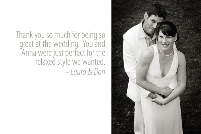 <h3> </h3> Testimonial for Keri Coles by Laura and Don.